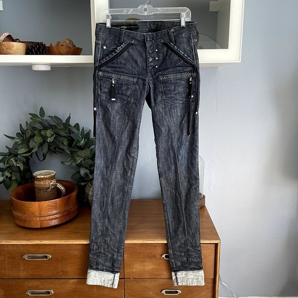 High Everyday Couture Denim Jeans Slim Skinny